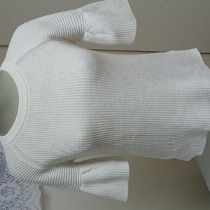 Worthington  white bell sleeve sweater Size S